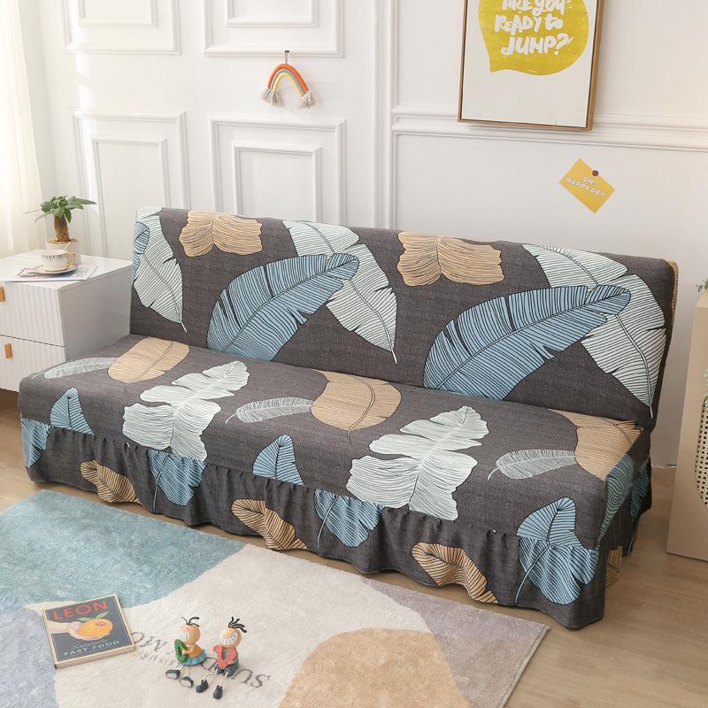 Universal Anti-slip All-Season Skirted Sofa Bed Cover for Armless and Foldable Sofas