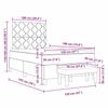 Box Spring Bed with Headboard Dark Brown 190 x 120 cm Fabric