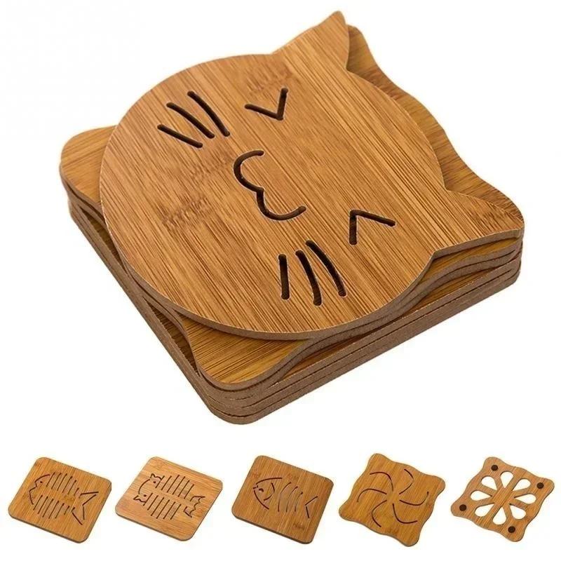 New Kitchen Portable Bamboo Material Insulation Table Mat Windmill Fish Bone Perfect For A Coffee Table In The Living Room
