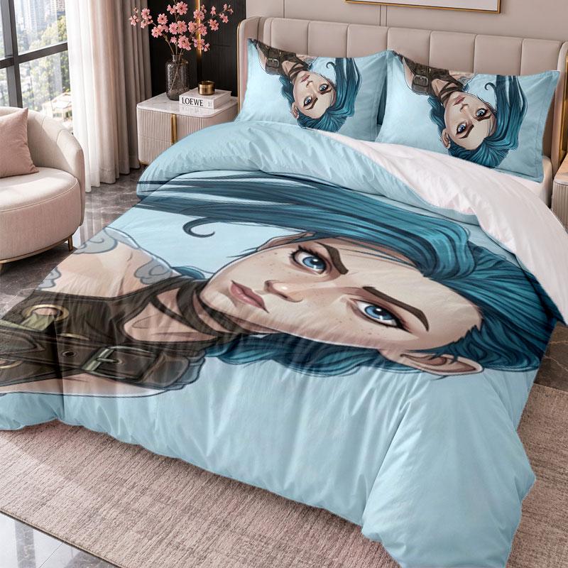 Arcane 3-teiliges Bettwäsche-Set Bettbezug mit zwei Kissenbezügen für Schlafzimmer Heimdekoration