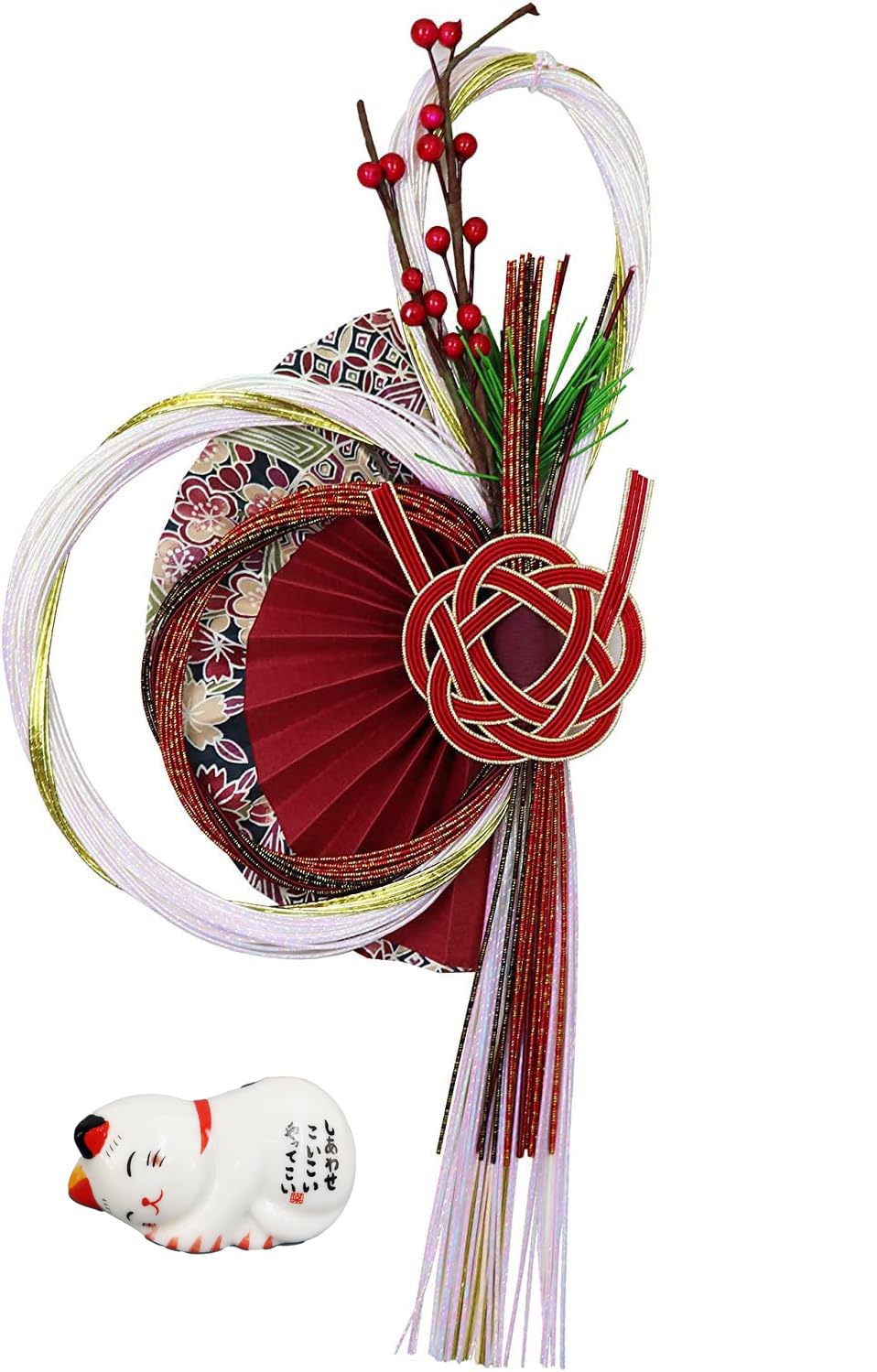 

Осака Чосейдо Новое украшение для современного и стильного венка Симэнава с подставкой для палочек для еды примерно 28 см в комплекте Входная зона года,