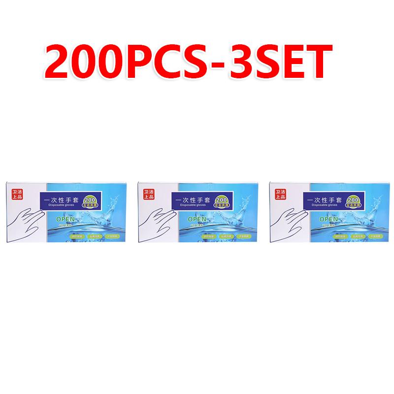 100/200PCS Disposable PE Gloves Clear Plastic Food Safe Cooking Cleaning Kitchen Restaurant BBQ Handling Essentials