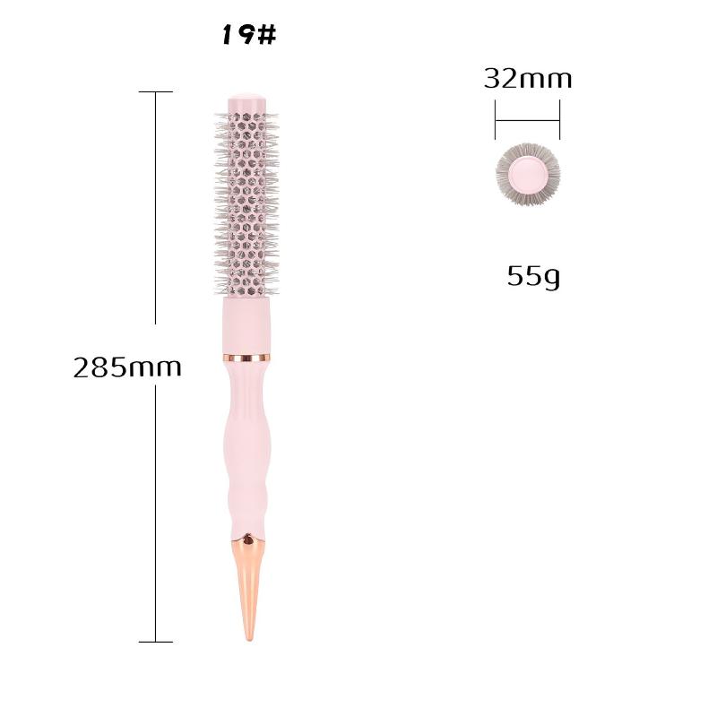 Профессиональная круглая щетка для сушки феном, Профессиональная алюминиевая цилиндрическая расческа для укладки кудрявых волос