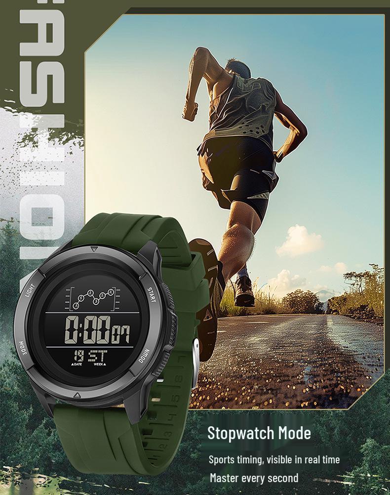 Sanda Multifunctional Digital Watch: Single Display, Alarm, Large Dial, Waterproof Sports Watch for Students.