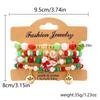 4pcs/set Christmas Tree Christmas Beads Bracelets Santa Christmas Jewelry  Girl