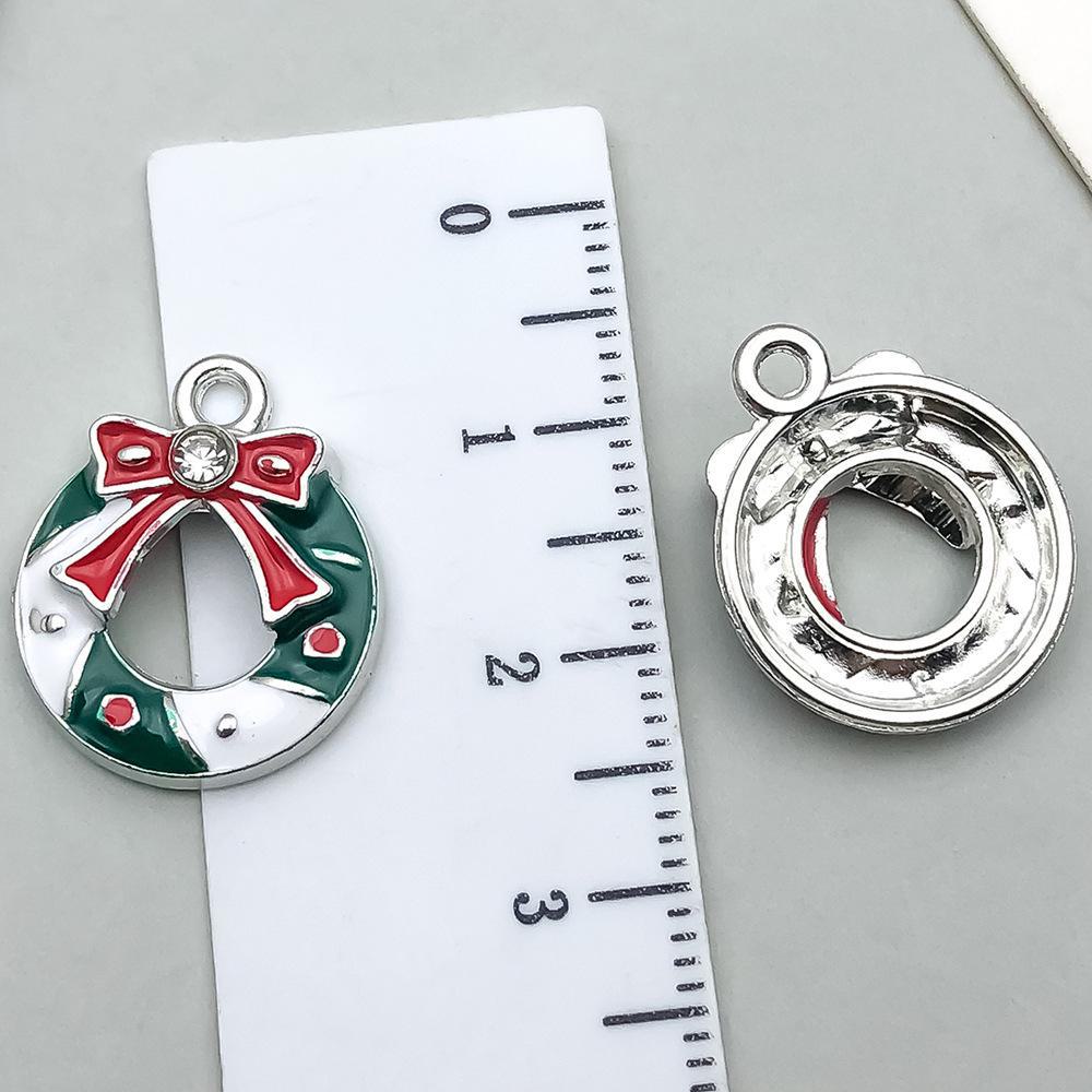 20-Piece Christmas Oil Drop Jewelry Set: Santa, Snowman, Bell, Elk Bracelets & Pendants
