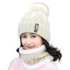 Thick Winter Knitted Scarf Hat Keep Warm Cycling Warm Wool Fashion Winter Hat Scarf Set  Driving