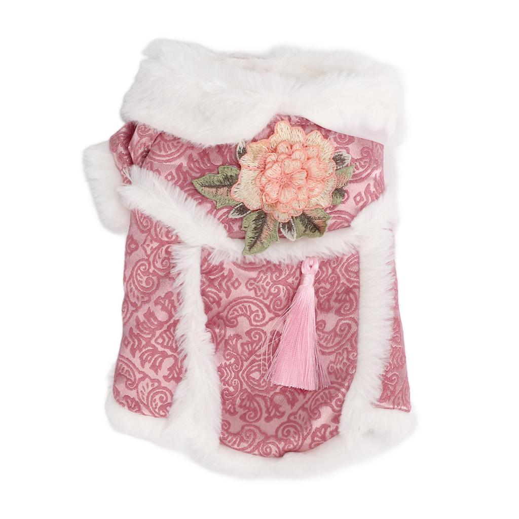 Herbst und Winter Kleinhunde Kleid Haustierhunde Chinesisches Neujahr Damen Chinesischer Stil Festliche KleidungXL