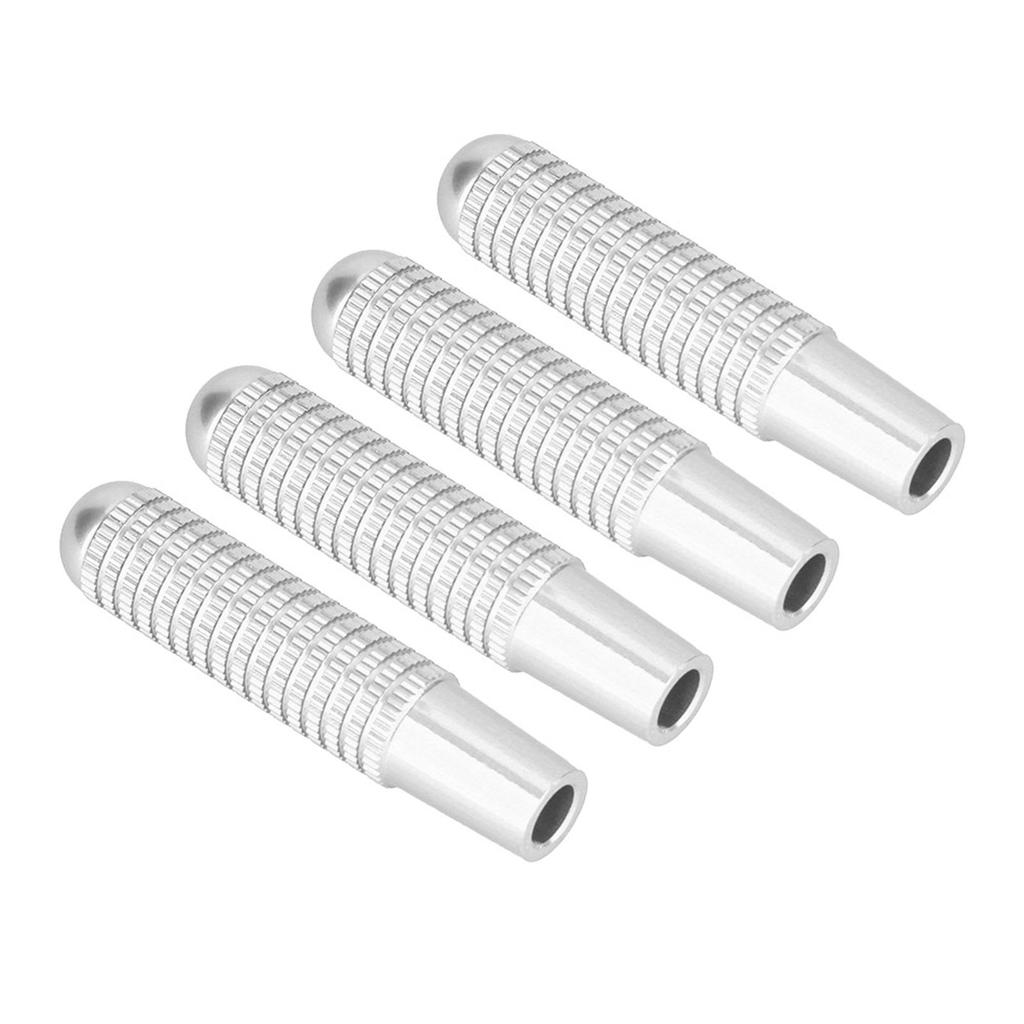 4pcs 9.5mm Aluminium Alloy Car Interior Door Lock Pin Knob Cover Fit for Mercedes Benz (Silver)