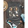 Elegant Vest for Women Multi-pattern cat and floral print casual loose summer tank top Fashionable and soothing cute pet-themed tops for commuting,