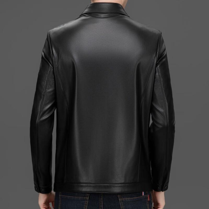 Men's Lapel Faux Leather Jacket FMDH8066