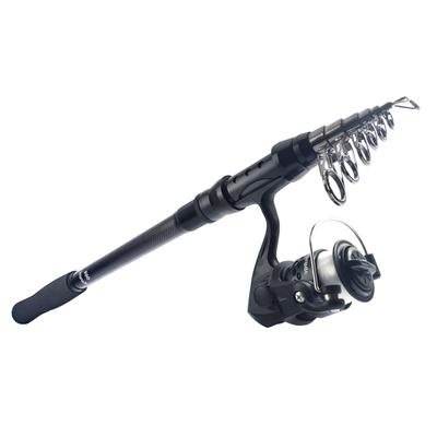 Oruldo Fishing Tackle Compact Fishing Rod [Famild A] & Spinning Reel [puchi200] (with #3 Line) Set Easily Useable Telescopic Rod and Reel Set for