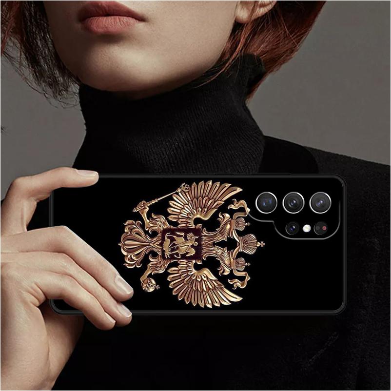 Russia Flag Emblem Phone Case Cover Coque For Samsung Galaxy S24 Ultra 23 S22 Plus S21 FE S20 Note 10 Pro Note 20 lite