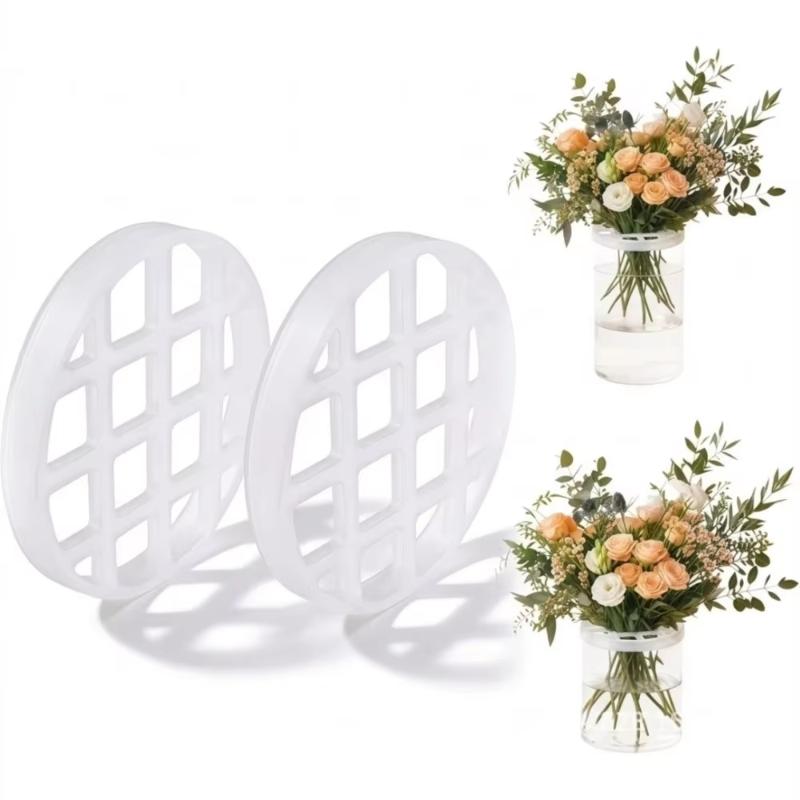 Plastic Flower Arrangement Grid Holder Sturdy Grid Design Keeps Stems Upright For Home Floral Decor Wedding Diy Projects