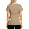 Women's Loose And Comfort V-Neck Casual  Work Clothes Top Short Sleeve Shirt