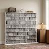 Multimedia Storage Shelf for 1032 CDs / 594 DVDs, 24 Compartments, 18 Adjustable Shelves, White