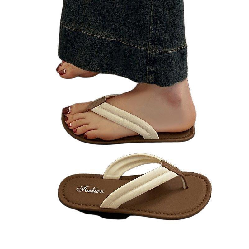 Casual style flip-flops women wear beach soft-soled toe cold slippers in summer