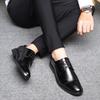 Formal Shoes Men's Elastic Leather Shoes Luxury Business Leather Shoes for Men Wedding Shoe Loafers Pointed Social Male Oxford