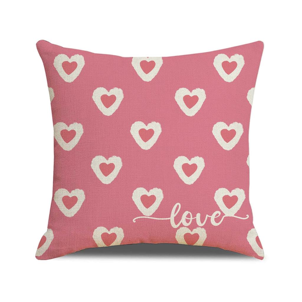 1pcs 45cm Romantic Valentine’s Day Pillow Covers Love Heart Print Throw Cushion Case for Sofa Couch Home Decor