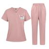 3Xl Men'S And Women'S Casual Loose Large Size Wind Hand Washing Clothes Doctor Nurse Clothes Work Clothes Solid Color Set Short Sleeves