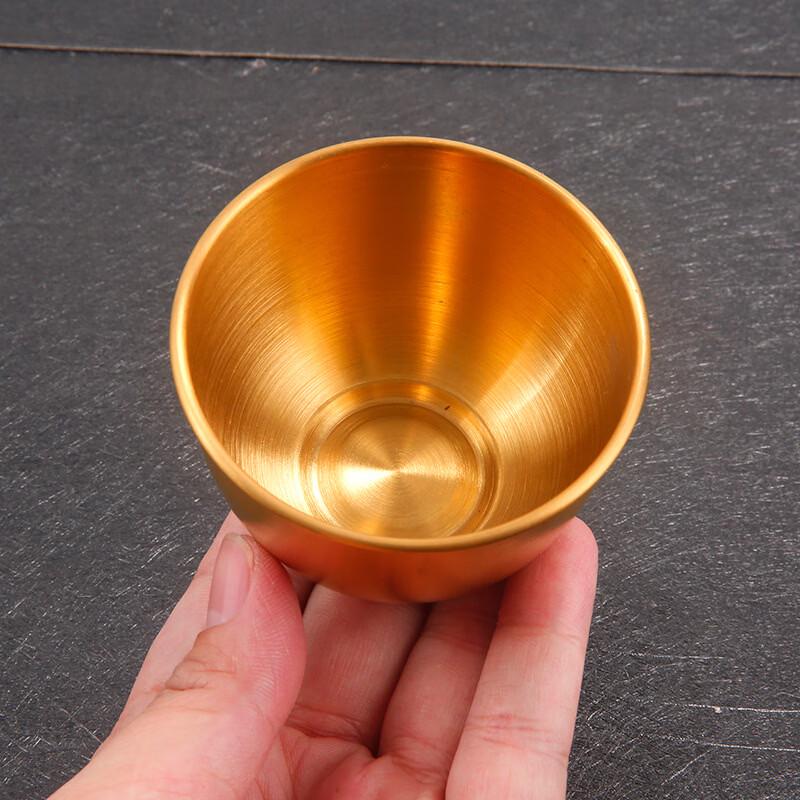 ZISIZ Gold-Plated Stainless Steel Divided Condiment Bowls, Set of 2