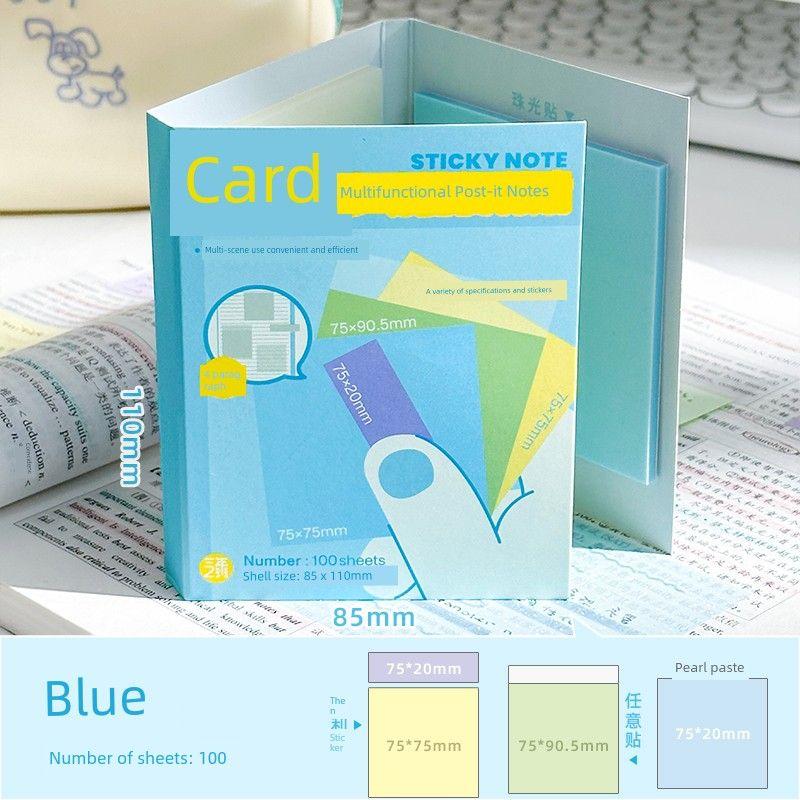 

Grade Three Class Two Card-Mounted Multifunctional Sticky Notes Good-looking Tear-off Note Pad Sticky Student Only Index Stickers