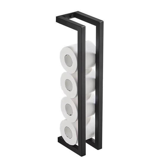 Wall Mounted Vertical Towel Rack Roll Paper Organizer Strong Load-bearing Easy To Install Bathroom Toilet Paper Holder