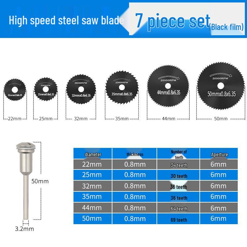 High-Speed Steel Circular Saw Blade Set for Electric Grinders and Drills