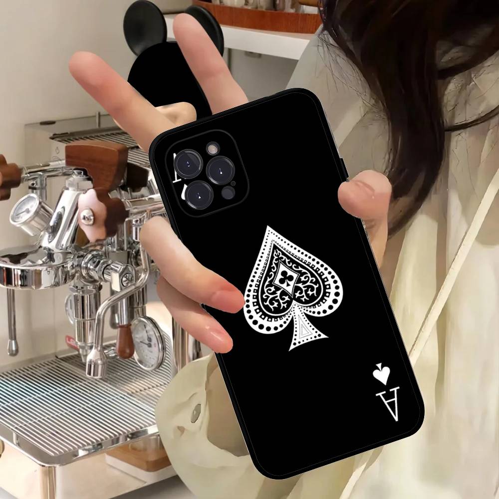 Poker Pattern Game Soft Back Phone Cover Case For IPhone 17 16 Pro Max 15 12 11 16e 13 Mini 14 15 Plus