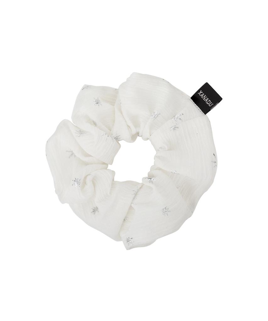 Xanadu Sparkle Scrunchie_White