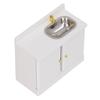 1 : 12 Miniature Dollhouse Cabinet with Sink Realistic Exquisite Structure Smooth Surface Wooden for Bathroom