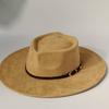 Men's vegan suede hat, women's heart-shaped crown logoengraving suitableforpyrographywide-brimmed hatcappelloluxuryhatsfor woman