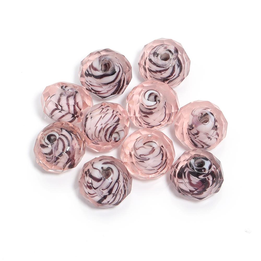 10pcs/lot Color Lampwork Abacus Beads Faceted Spacer Glass Bead for Beaded Jewelry Making Findings DIY Charms Bracelet Necklace