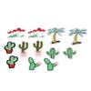 12pcs Plant Patches DIY Decoration Plant Appearance Cotton Iron On Patches Easy Iron Embroidered Patch for Dress Package