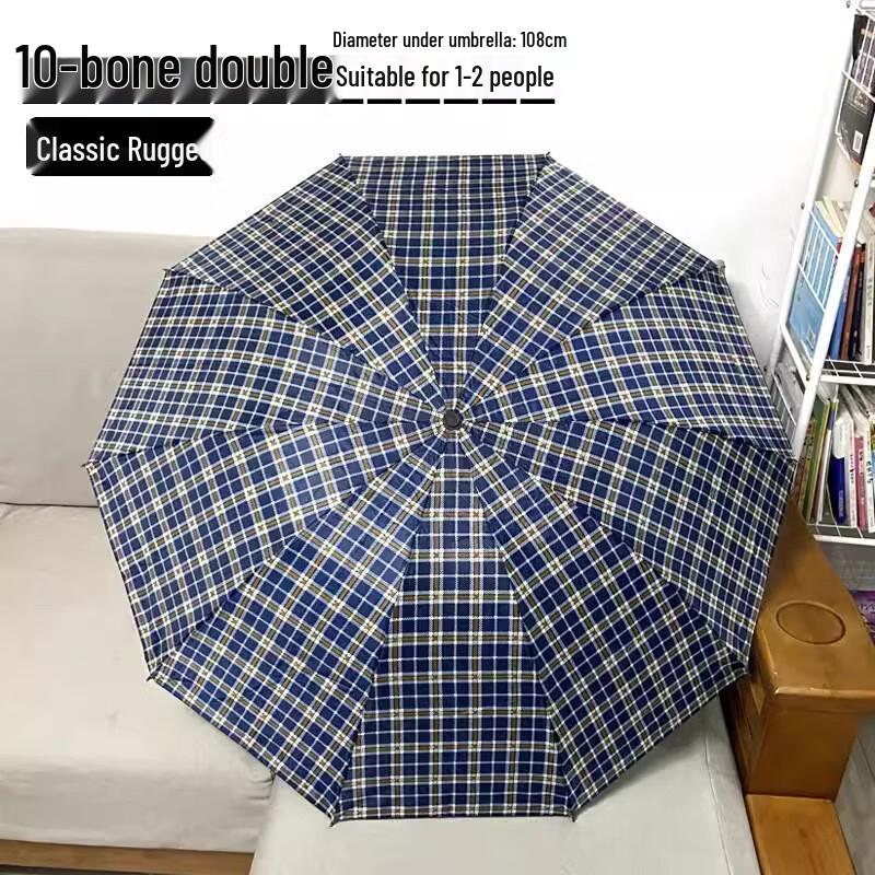 Reinforced 10-Rib Manual Folding Umbrella