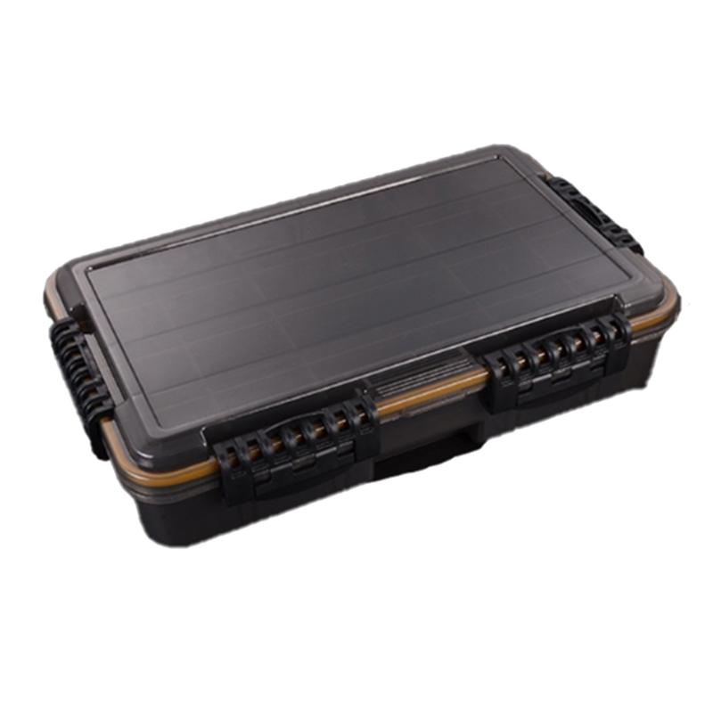 

Waterproof Tackle Box Fishing Tackle Container Box Fishing Storage Box Fish Lures Organizers Box with Removable Dividers M чорний
