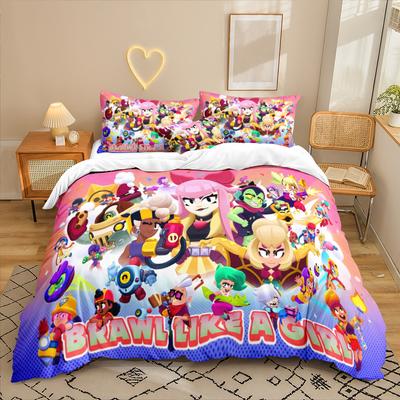 Animation Series 3D Digital Printing Three-Piece Bedding Kit Bed Sheet Quilt Cover