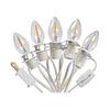 5 Ampoules C7 à Base E5 Guirlande Lumineuse Accessoire d'Éclairage Village de Noël avec 5 Ampoules LED