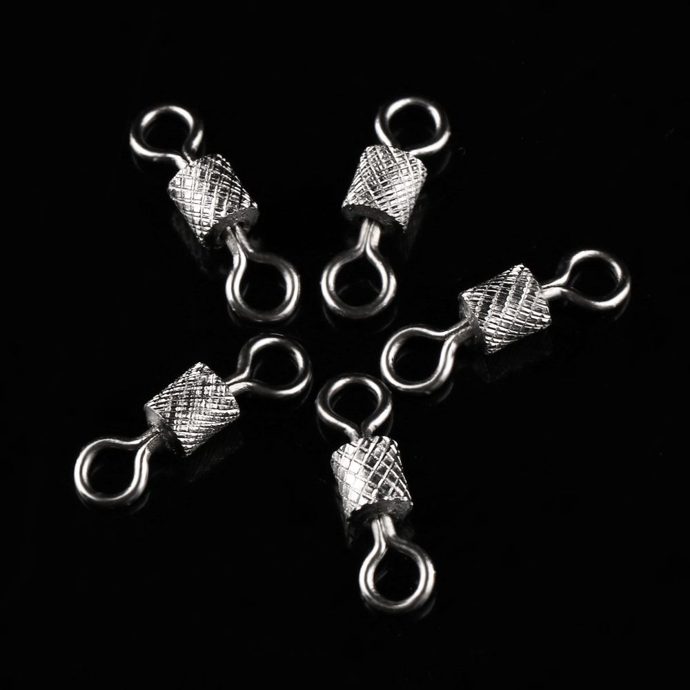 Fishing Rolling Swivel Connector Stainless Steel Solid Ring Bearing Barrel Heavy Duty Ball High Quality Durable High Strength