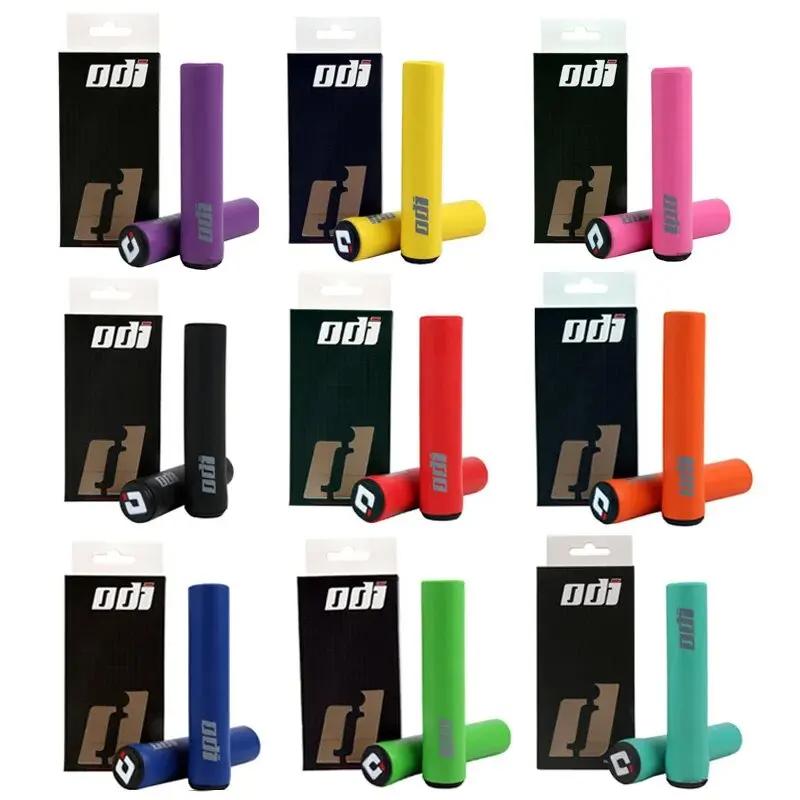 2PCS ODI MTB Grips Silicone Bicycle Handlebar Cover Soft Shock Absorbing Mountain Bike Handles Cuff MTB BMX Handlebar Fist Bike