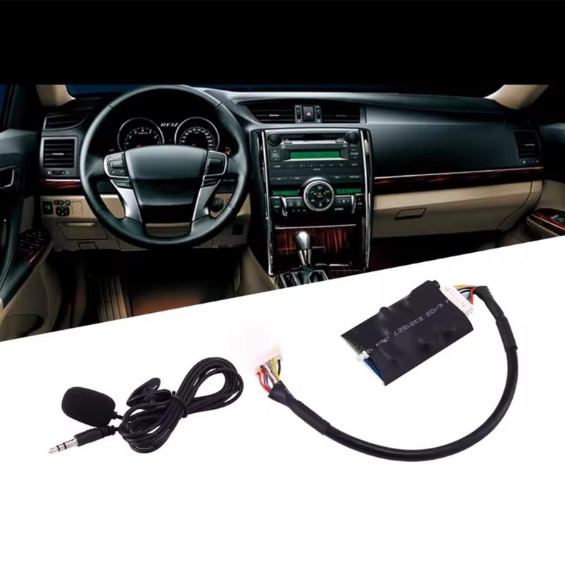 Car Radio Bluetooth-compatible Auxiliary Cable Microphone Plastic Adapter Cable Wireless Music Transmitter Cable Plastic