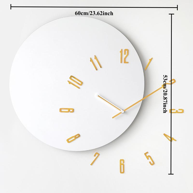 Минималистичные настенные часы Североевропейские Современные Роскошные Часы Домашние Креативные Бесшумные Часы Элегантный Эстетичный Дизайн Декор для Дома белого золота