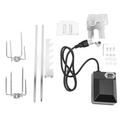 Rotisserie Grill Kit Waterproof Switch Stable Rotating Motor Strong Load Bearing Stainless Steel
