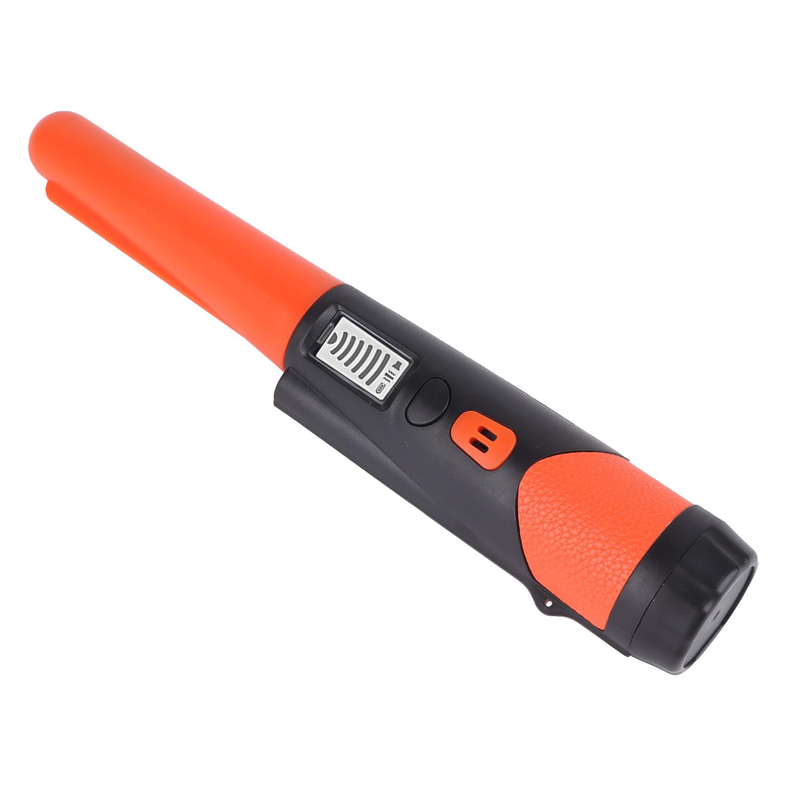 Orange Metal Detector with LCD Display Screen Treasure Searching Pinpointing Finder Probe plastic