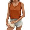 Women's Fashion Solid Color V Neck Ruffled Sweet Sleeveless Vest Top
