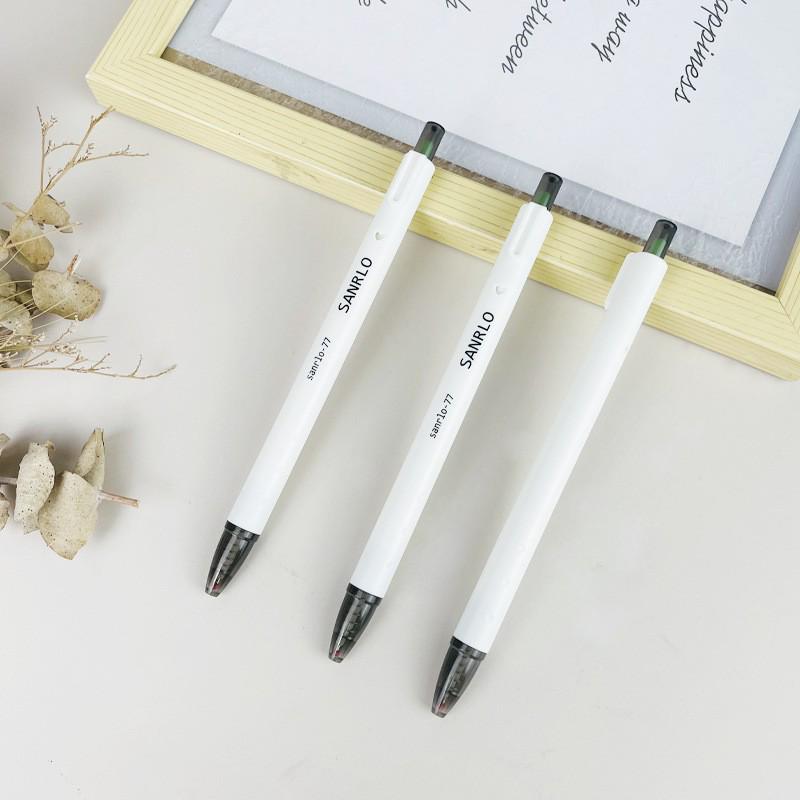 Jasmine Green White Tea Click Pen - Stylish, Quick-Drying Black Gel Pen for Students, 0.5mm