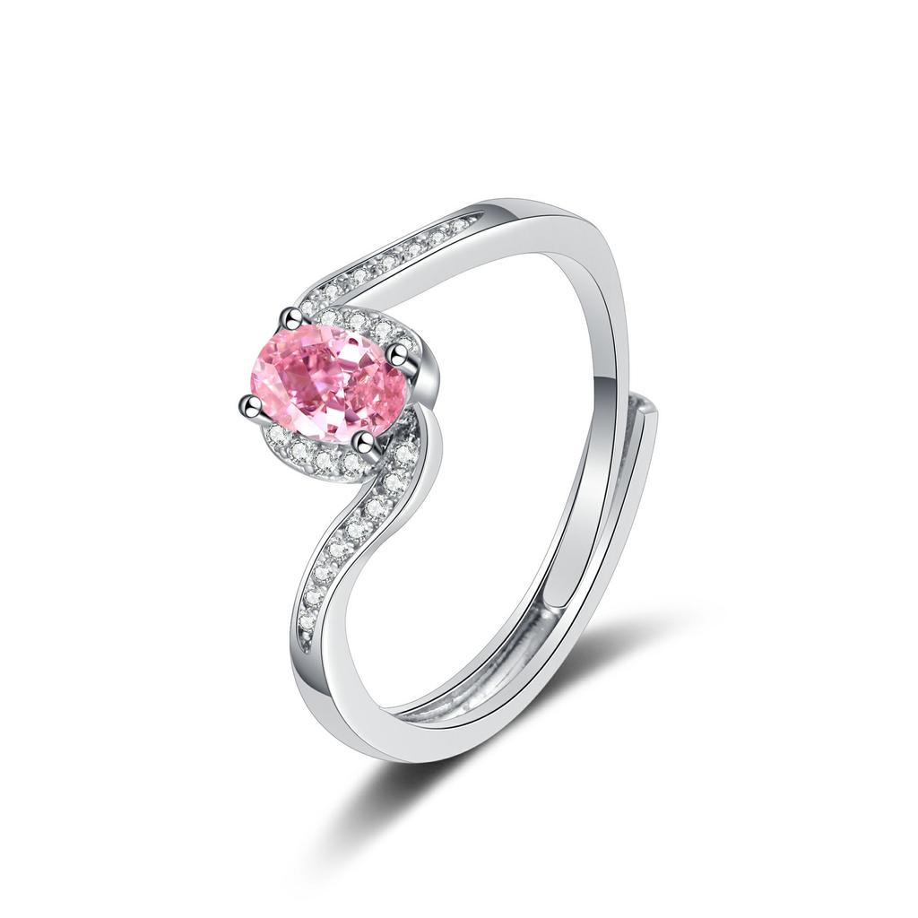 Niche Light Luxury Exquisite Pink Love Ring Fashionable Versatile Personality High Sense Opening Sweet Cool Wind Ring 2026