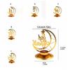 Unique Golden Aromatherapy Tray Elegant Desktop Candle Holder Metal Moon Candlestick  Photography