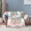 Cinnamoroll Christmas Fleece Blanket  Funny Throw Blankets for Bed Sofa Couch 125*100cm Plush Thin Quilt