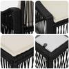 8 Piece Garden Sofa Set Black Poly Rattan